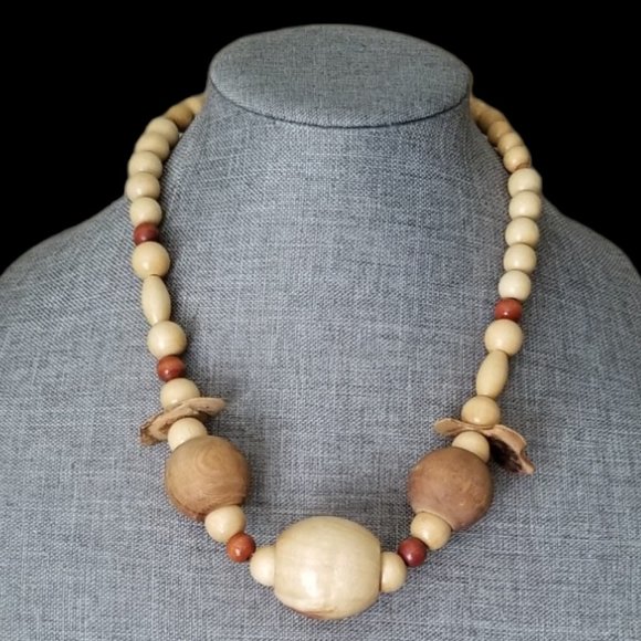 Artisan Jewelry - 🆕 NECKLACE - Wood - Vintage / 22" long